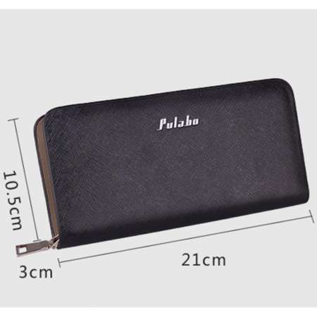 Beautina กระเป๋าสตางค์ กระเป๋าตัง กระเป๋าเงิน หนังกันน้ำ สีดำ ทรงยาว wallet black