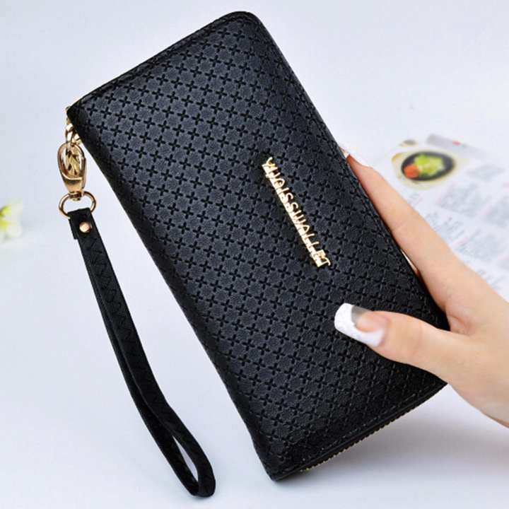 Beauty bag กระเป๋าสตางค์ใบยาว กระเป๋าเงินผู้หญิง กระเป๋าสตางค์น่ารัก รุ่น LW-101 (ดำ)