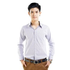 Boyd Shirt เสื้อเชิ้ตผู้ชายลายทางเล็ก ผ้าคอตตอน Ss-008 สีเทา
