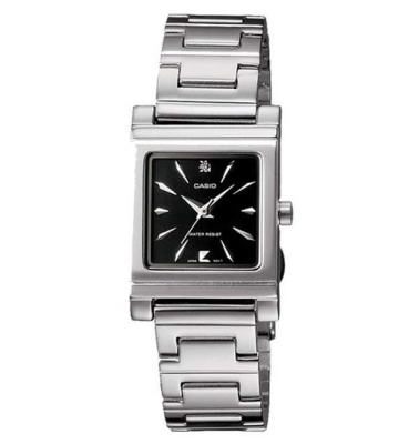 Casio นาฬิกาข้อมือผู้หญิง สายแสตนเลส รุ่น LTP-1237D-1A2 - Silver/Black Casio นาฬิกาข้อมือผู้หญิง สายแสตนเลส รุ่น LTP-1237D-1A2 - Silver/Black