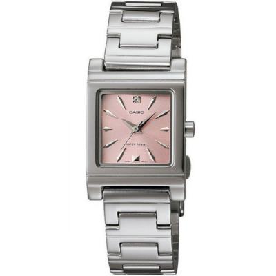 Casio นาฬิกาข้อมือ LTP-1237D-4A2 (Silver/Pink) Casio นาฬิกาข้อมือ LTP-1237D-4A2 (Silver/Pink)