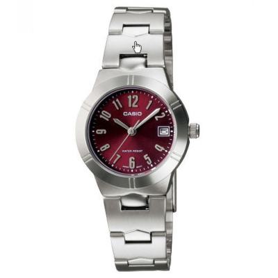 Casio นาฬิกาข้อมือ - รุ่น LTP-1241D-4A2 - Silver/Red Casio นาฬิกาข้อมือ - รุ่น LTP-1241D-4A2 - Silver/Red