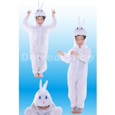 Chidrens Fansy Jumpsuit ชุดแฟนซี แฟนซีกระต่าย ชุดแฟนซีเด็ก เสื้อผ้าเด็ก ชุดแฟนซีเด็ก ชุดกระต่าย เสื้อลายกระต่าย รุ่น ชุดสัตว์ กระต่าย Rabbit  (สีขาว)