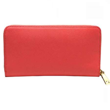 DKNY Bryant Saffiano Leather Zip Around Wallet (Crimson)