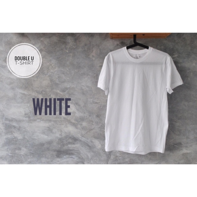 รีวิวแนะนำ Double U T-Shirt เสื้อยืดสีพื้น White (สีขาว)