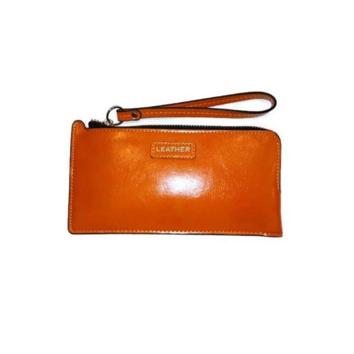 ESIPOSS กระเป๋าสตางค์ รุ่น leather-088-11 ( สีส้ม )