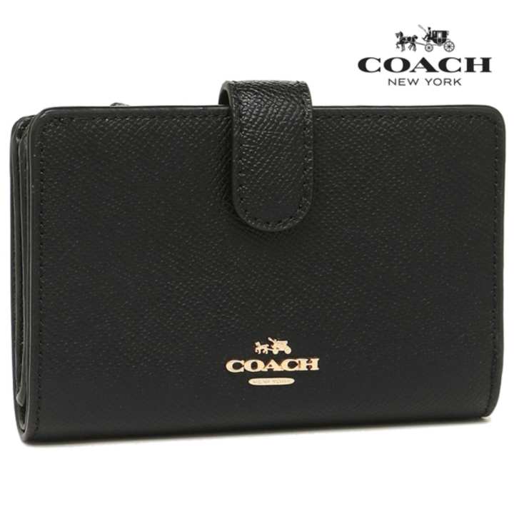 F11484/F23256 COACH MEDIUM CORNER ZIP WALLET IN CROSSGRAIN LEATHER กระเป๋าตังค์ใบเล็ก COACH วัสดุหนัง