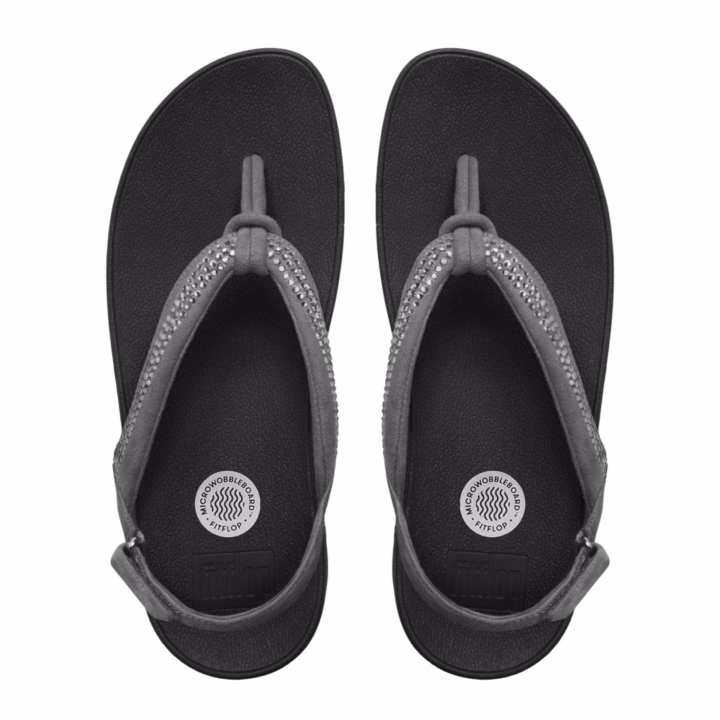 FITFLOP รองเท้าแตะหญิงรุ่น CRYSTAL SWIRL SANDAL สี PEWTER
