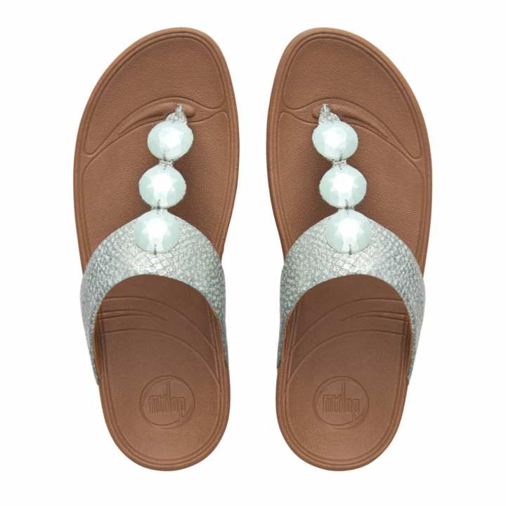 FITFLOP รองเท้าแตะหญิง PETRA สี 217 LAKE BLUE