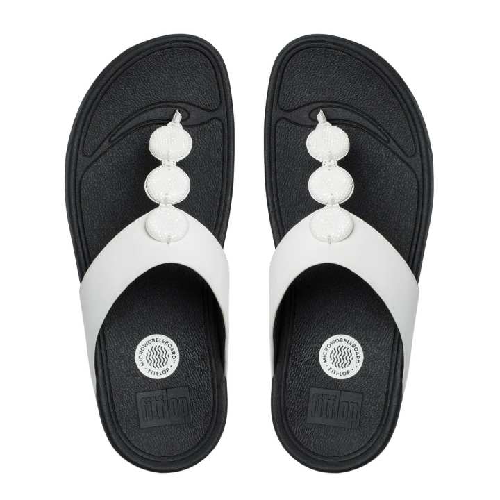 FITFLOP รองเท้าแตะหญิง PETRA (SUGAR) สี 194 URBAN WHITE
