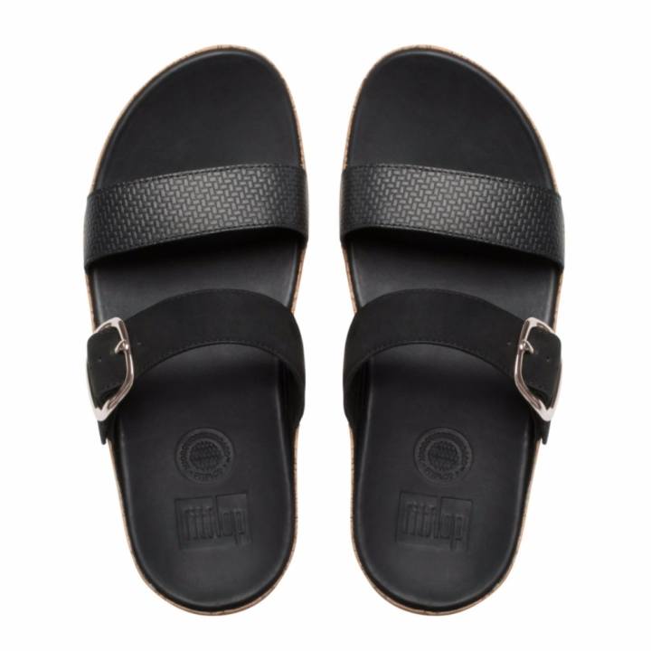 FITFLOP รองเท้าแตะหญิงรุ่น STACK SLIDE สี BLACK