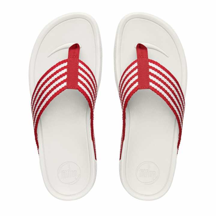 FITFLOP รองเท้าแตะหญิง SURFA สี CLASSIC RED/URBAN WHITE 332