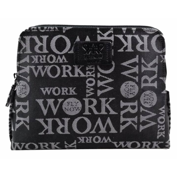 Flynow Work กระเป๋าเครื่องสำอางค์ รุ่น 12-08-00-50021-1 สี Black