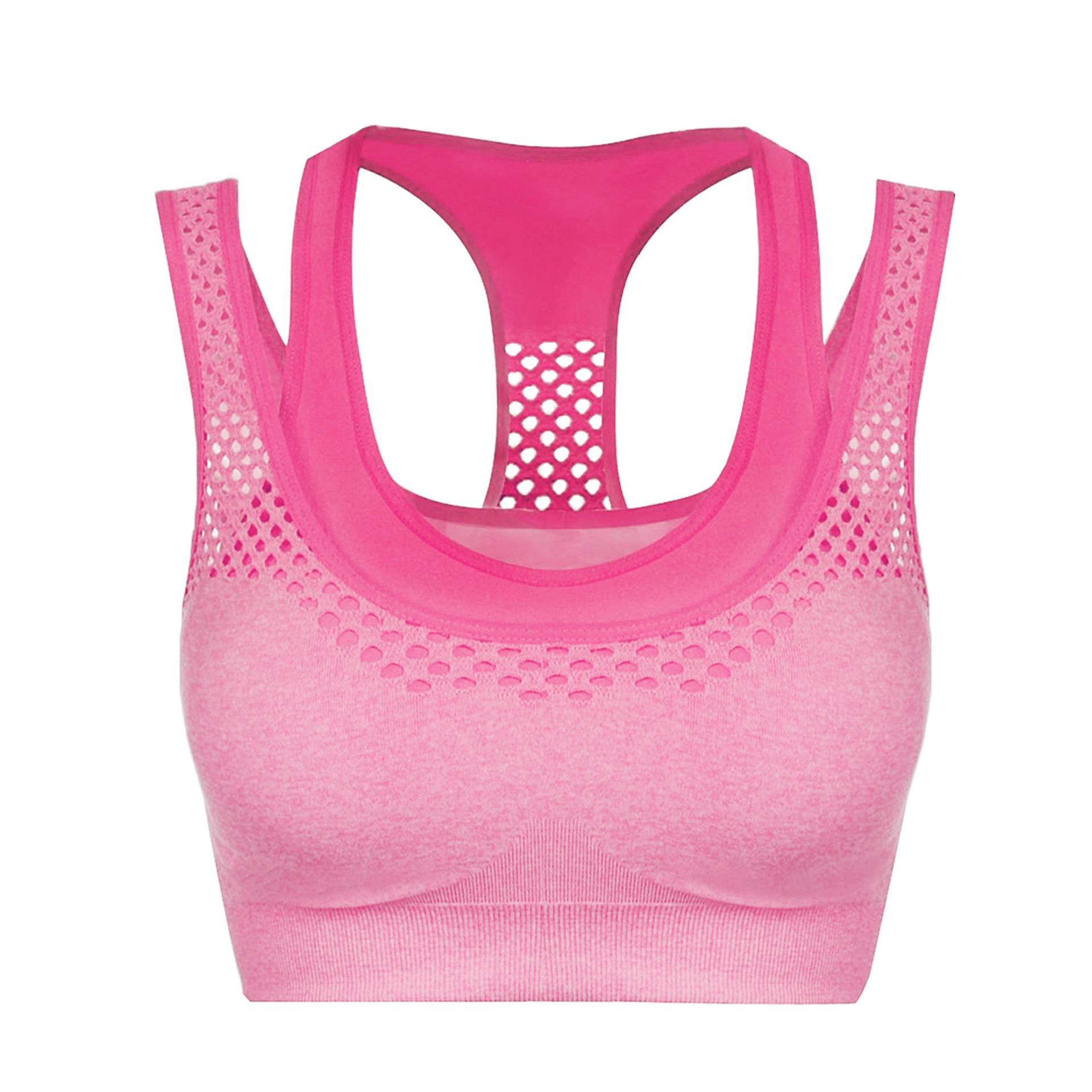 Isassy sports bra สปอตบรา สำหรับ ออกกำลังกาย -สีชมพู-