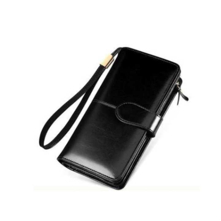 Korea กระเป๋าสตางค์ใบยาว กระเป๋าเงินผู้หญิง กระเป๋าสตางค์ ผู้หญิง รุ่น N0-88(สีดำ)