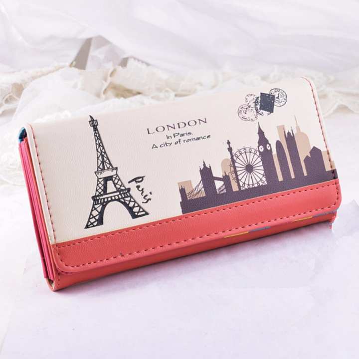 Korea กระเป๋าสตางค์ใบยาว กระเป๋าสตางค์ ของผู้หญิงรุ่นParis