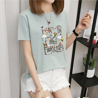 มม. เสื้อยืดเกาหลีใหม่เพื่อเพิ่มรหัส (388 นก-สีเขียว) มม. เสื้อยืดเกาหลีใหม่เพื่อเพิ่มรหัส (388 นก-สีเขียว)