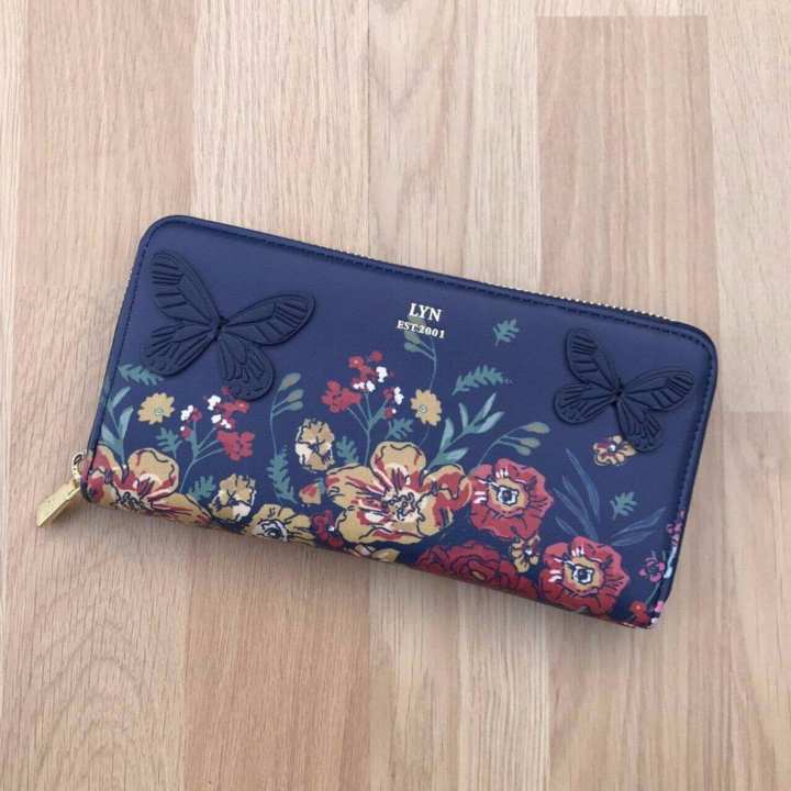 LYN Clarlynna Long Wallet (Navy Grey)