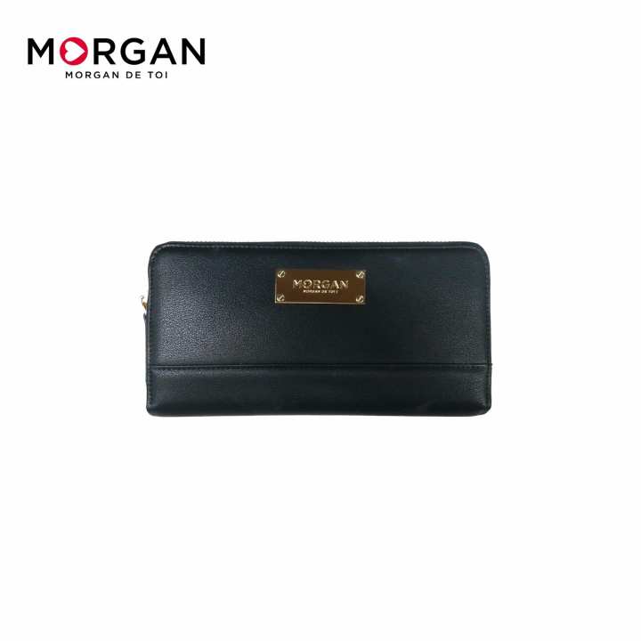 Morgan กระเป๋าสตางค์ ใบยาว ซิปรอบ รุ่น Julie 01 สี Black