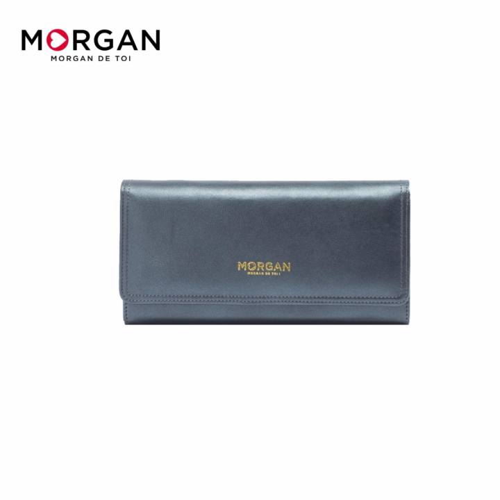 Morgan กระเป๋าสตางค์หนังแท้ MATTIE 02 (GREY) สีเทา
