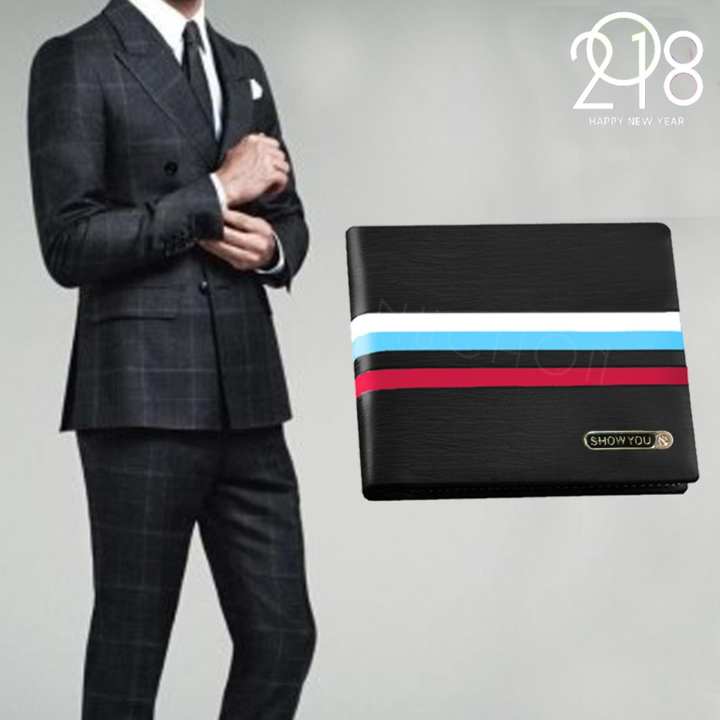 Nuchon Bag Show You กระเป๋าเงิน กระเป๋าหนัง กระเป๋าสตางค์ ผู้ชาย 3 ชั้น...