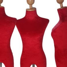 หุ่นผู้หญิง ขาไม้ โชว์เสื้อ สีแดง