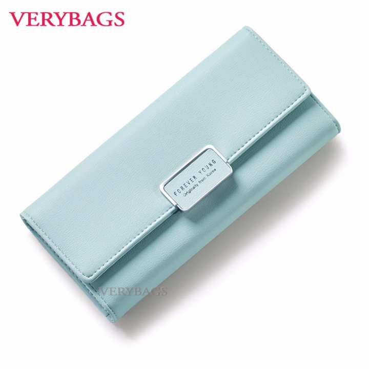 กระเป๋าสตางค์วินเทจ กระเป๋าตังค์ กระเป๋าเงิน กระเป๋าแฟชั่นผู้หญิง กระเป๋าถือใบยาว (สีเขียววินเทจ)