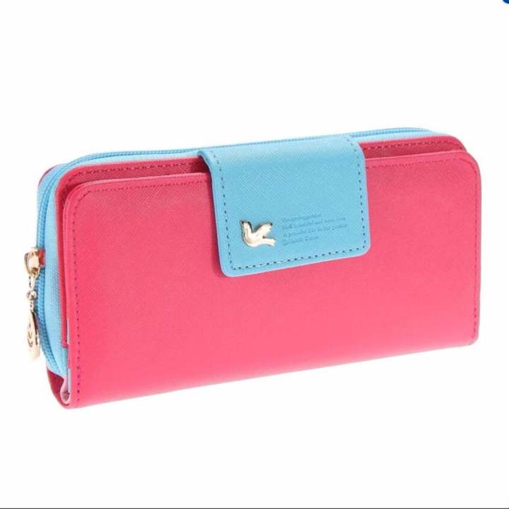 มาใหม่กระเป๋าสตางค์แบรนด์คุณภาพสูงกระเป๋าสตรีผู้หญิง (สีชมพู)