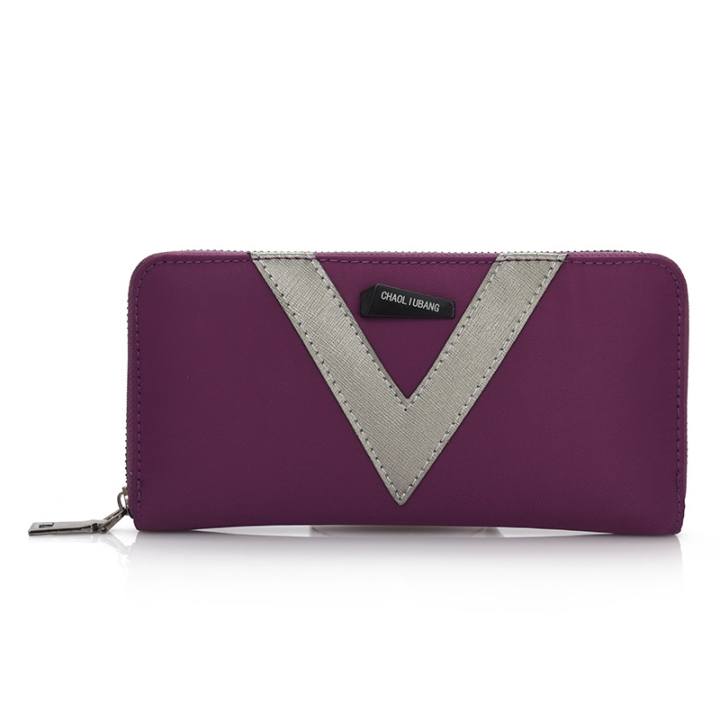 ผู้หญิงกระเป๋าเกาหลีกระเป๋าสตางค์หญิงใหม่ (สีม่วง)