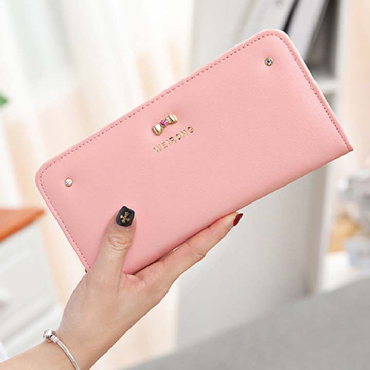 RN Bags กระเป๋าเงินผู้หญิง กระเป๋าสตางค์ ใบยาว กระเป๋าสตางค์ตามวันเกิด รุ่น RW-039 (ชมพู)