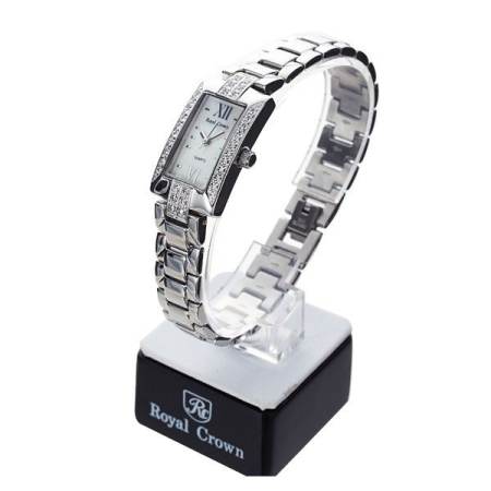 Royal Crown นาฬิกาข้อมือผู้หญิง สายสแตนเลส ประดับเพชร รุ่น 3591 - Silver
