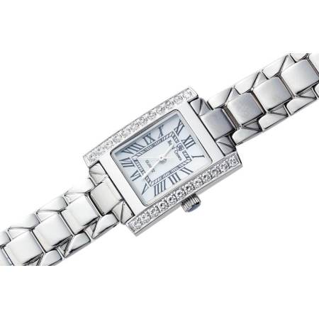 Royal Crown นาฬิกาข้อมือผู้หญิง สายสแตนเลส ประดับเพชร รุ่น 6306  - Silver