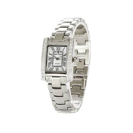 Royal Crown นาฬิกาข้อมือผู้หญิง สายสแตนเลส ประดับเพชร รุ่น 6306 - Silver Royal Crown นาฬิกาข้อมือผู้หญิง สายสแตนเลส ประดับเพชร รุ่น 6306 - Silver