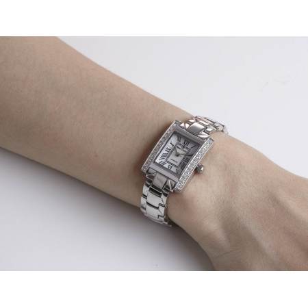 Royal Crown นาฬิกาข้อมือผู้หญิง สายสแตนเลส ประดับเพชร รุ่น 6306  - Silver