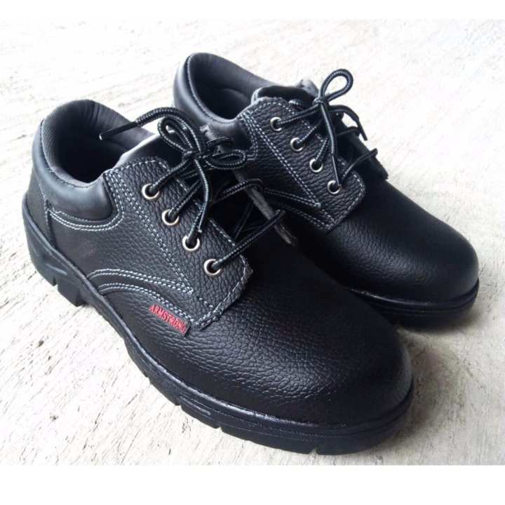 Safety shoes รองเท้าเซฟตี้ หนังแท้ พื้นยางกันลื่น หัวเหล็ก พื้นเสริมแผ่นเหล็ก