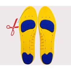 แผ่นรองเท้าเพื่อสุขภาพ ถนอมเท้า ปวดส้นเท้า รองเท้ากีฬา Size 41-43 (สีดำ)