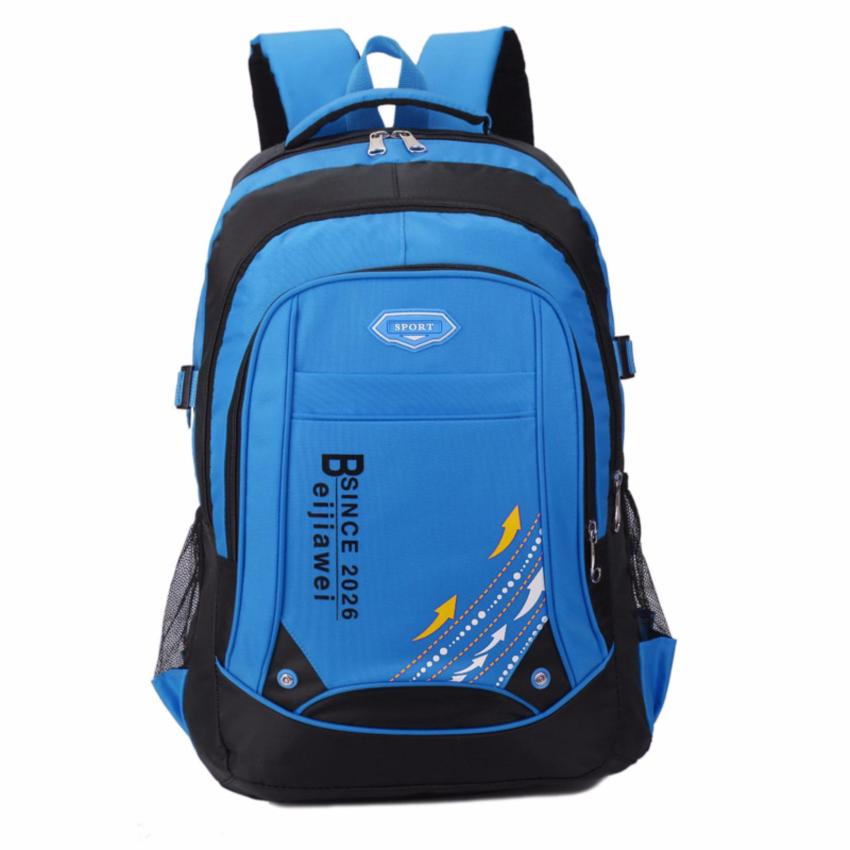 Sports backpack กระเป๋าสะพายหลัง กระเป๋าเป้เดินทาง กระเป๋าเป้ผู้ชาย (Blue)