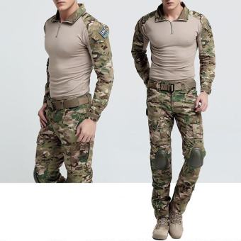 ยุทธวิธี militaryUniform เสื้อผ้าเข่า Pads ชุดพรางล่าสัตว์ - INTL