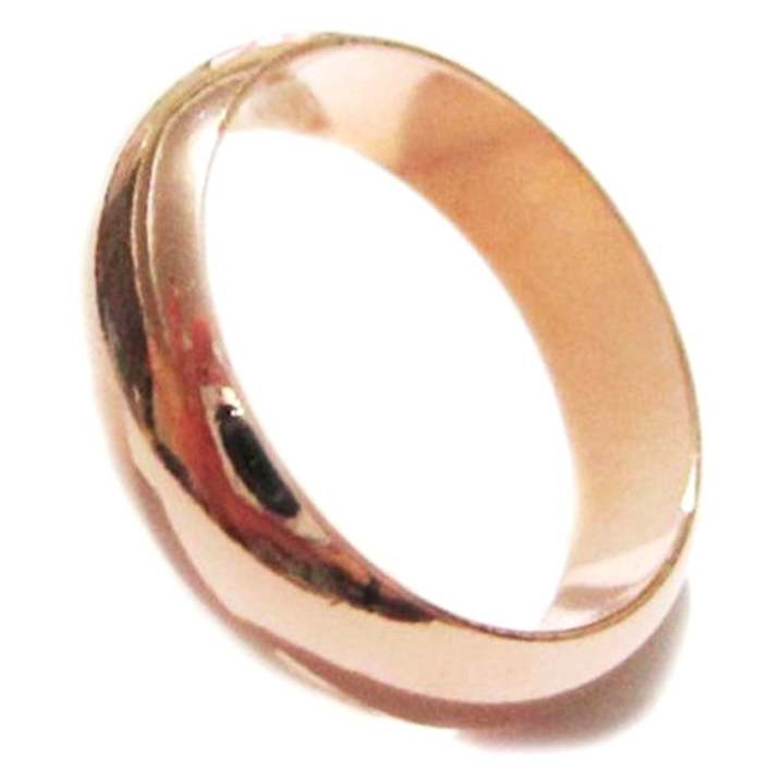 TANITTgems แหวนเกลี้ยง ตัวเรือนนากขัดเงา 18KGP 6 มม. - Rose Gold