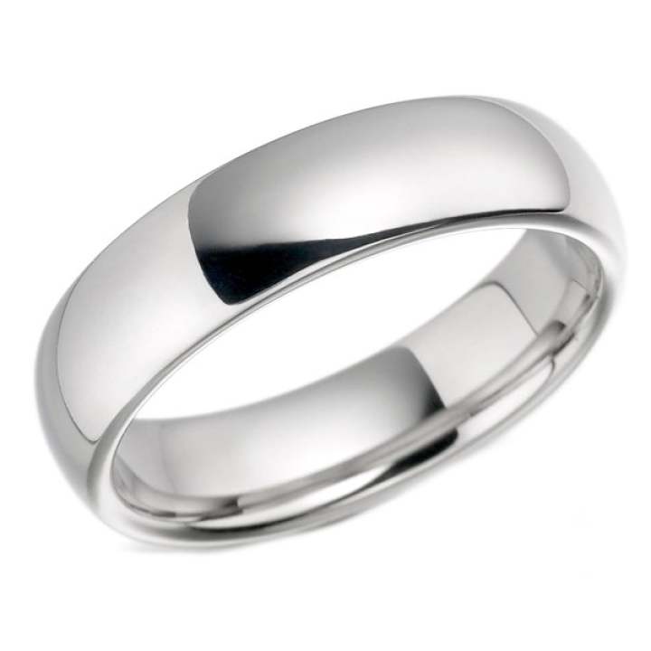 TANITTgems แหวนเกลี้ยง ตัวเรือนทองคำขาวหน้ากว้าง 4 มม.- White Gold