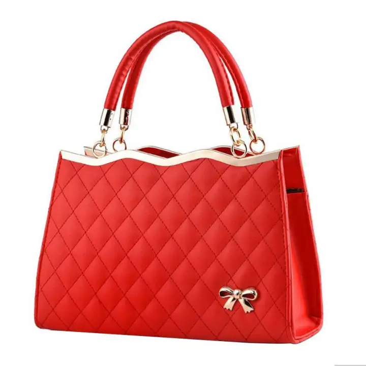 Teekeer Women S Fashion Bowknot Design Pu Leather Handbag Shoulder Fashion Bowknot Design Pu Leather