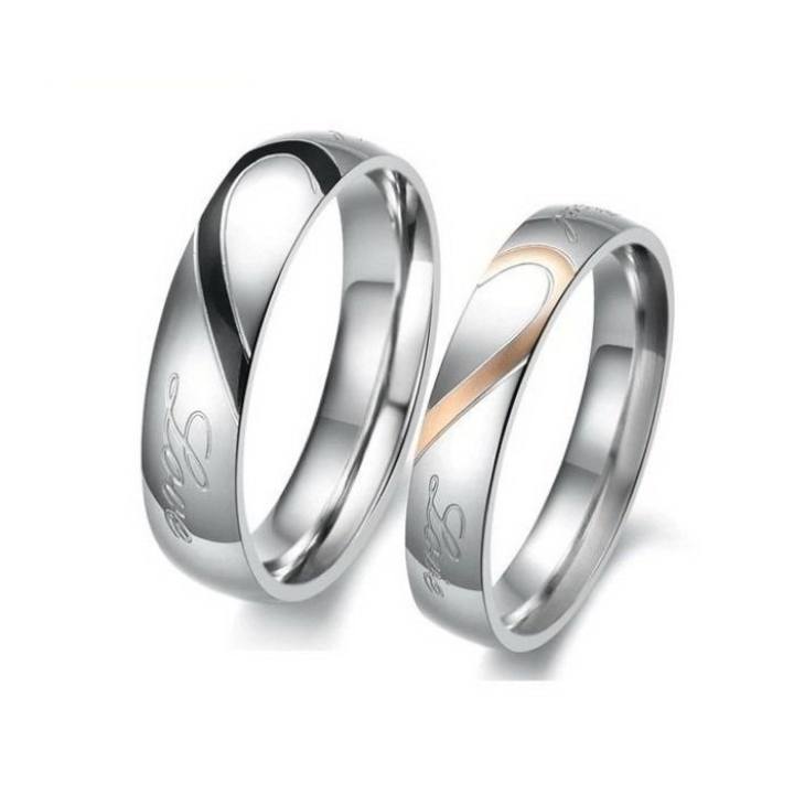 Trendy Gems แหวนคู่ รุ่น 2001 - Silver