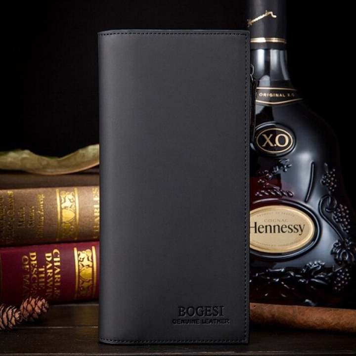 Trusty กระเป๋าโทรศัพท์ กระเป๋าสตางค์ใบยาวมีช่องซิป BOGESI 121X - สีดำ