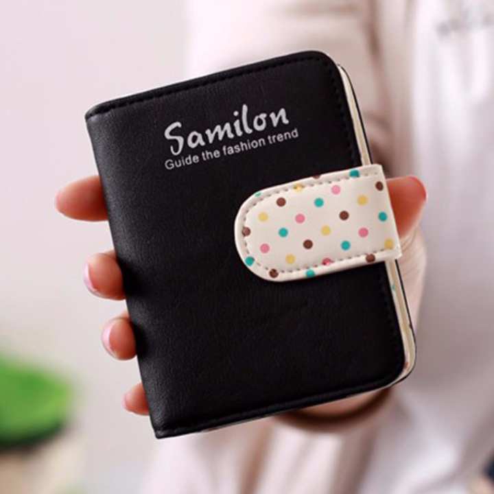 Trusty กระเป๋าเงินผู้หญิง กระเป๋าสตางค์ผู้หญิง สวยน่ารัก รุ่น Somlloh 152X - Black