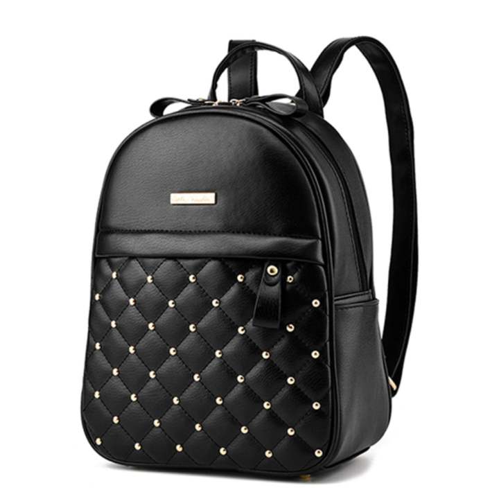 Wichu Bag กระเป๋าสะพายหลัง ผู้หญิง กระเป๋าแฟชั่น กระเป๋าเป้เกาหลี รุ่น LP-116 (สีดำ)