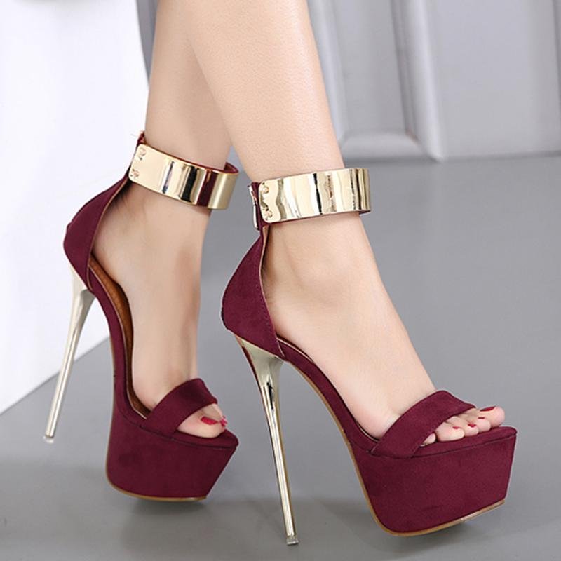 Women's Platform High Heel Sandals Fashion Party Ankle Strap Stiletto Shoes  Thin Heel Sandals | Lazada PH
