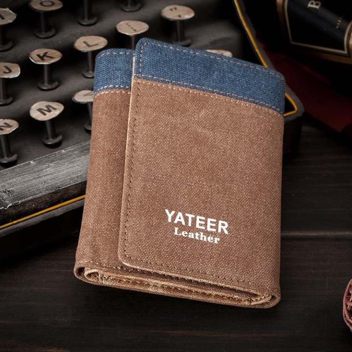 YATEER กระเป๋าแบรนด์กระเป๋าสตางค์ชายหนุ่มละอ่อนที่เก็บบัตร
