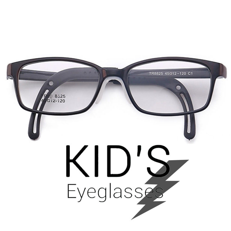 แว่นตาเกาหลีเด็ก Fashion Korea Children แว่นตาเด็ก รุ่น 8825 C-8 สีน้ำตาล กรอบแว่นตาเด็ก Square ทรงสี่เหลี่ยม Eyeglass baby frame ( สำหรับตัดเลนส์ ) วัสดุ TR-90 เบาและยืดหยุนได้สูง ขาข้อต่อ Kid eyewear Glasses