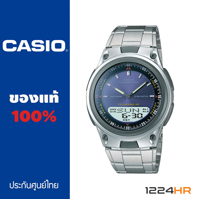 Casio AW-80D นาฬิกา Casio ผู้ชาย ของแท้ สาย Stainless รับประกันศูนย์ 1 ปี AW-80D-1, AW-80D-1A2, AW-80D-2, AW-80D-7A, AW-80D-7A2 สีสายนาฬิกา AW-80D-2