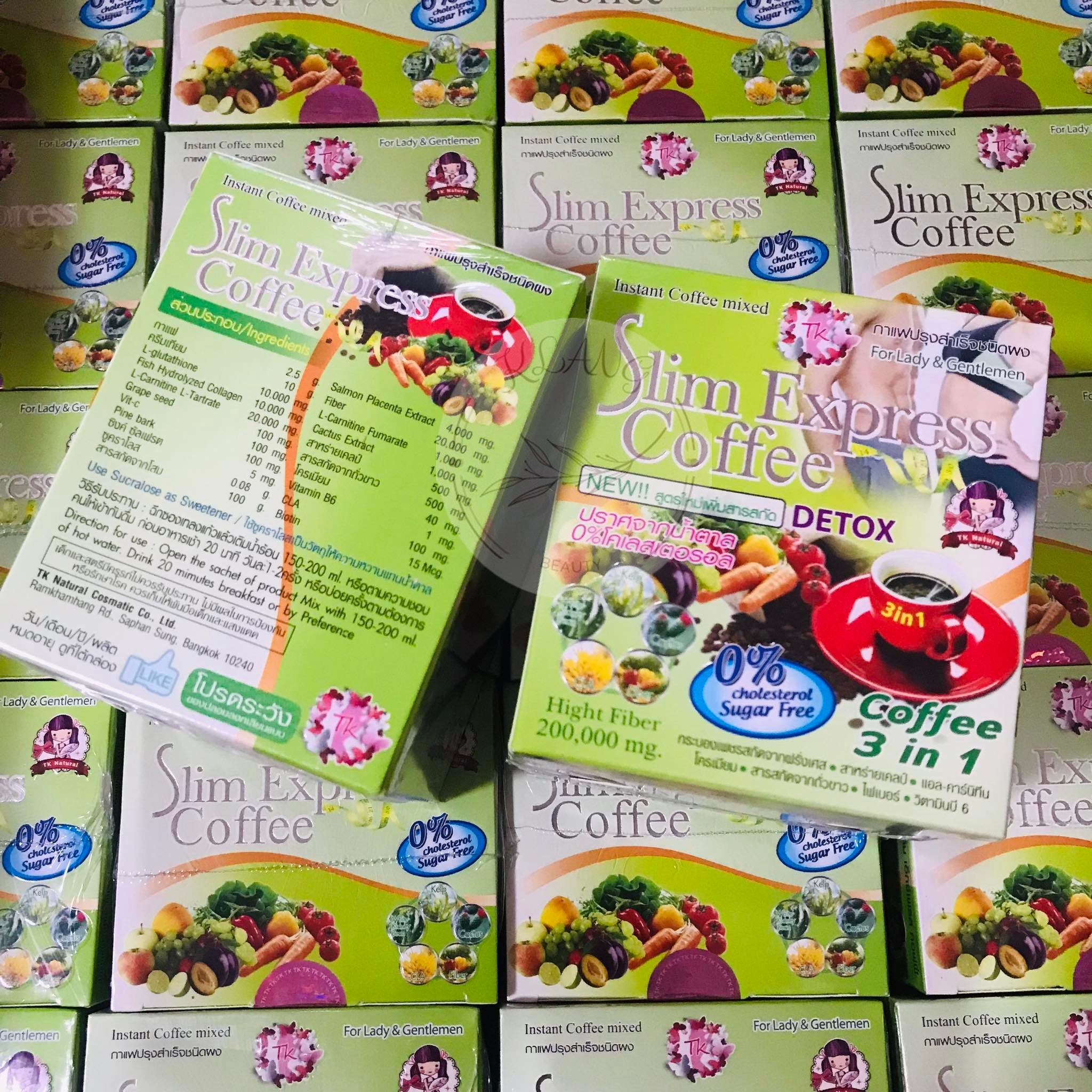 กาแฟ3in1ตราถ้วยสีแดง10ซอง1กล่อง Slim Express Coffee Lazada.co.th